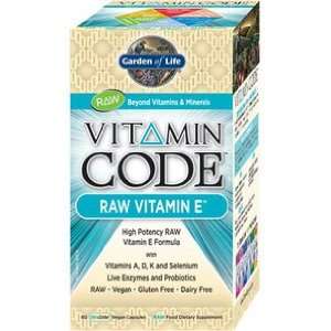  Garden Of Life   Vitamin Code Raw Vitamin E 60Caps Health 