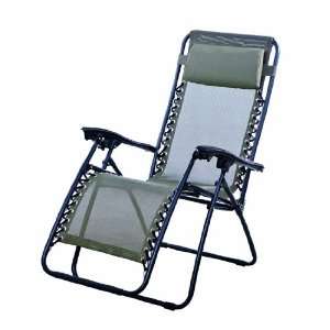  Zero Gravity Recliner Lounge Patio Pool Chair   Brown 