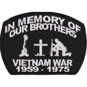  In Memory Of Our Brothers Vietnam War Vet Biker Patch 
