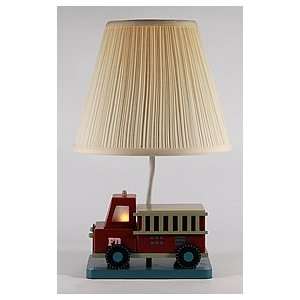  Fire Engine Truck Kids Table Lamp with Nite Lite