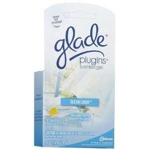  Glade Plugins Gel Refill Trict Clean Linen 3 oz (Quantity 