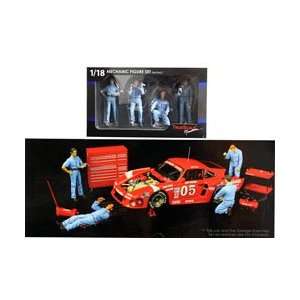    Mechanic Accessory Figure 4pc Set For 1/18 Scale Cars Toys & Games