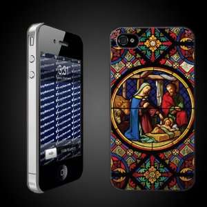  Stained Glass Manger Scene Christian Themed   iPhone 