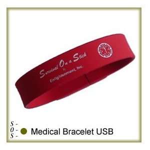  4GB Original Survivalonastick SOS (color RED) /Wristband 