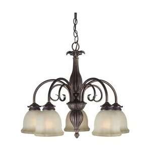  Forte 2432 05 27 Chandelier, Black Cherry Finish with 