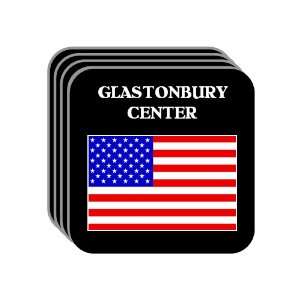US Flag   Glastonbury Center, Connecticut (CT) Set of 4 Mini Mousepad 