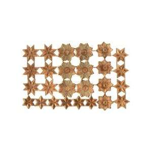   Copper Dresden Foil Stars & Halos ~ 26 Assorted