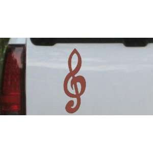  3in X 8.3in Brown    Music Note Car Window Wall Laptop 