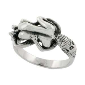 Surgical Steel Couple Making Love Ring Blackened finish 9/16 in. (14mm 