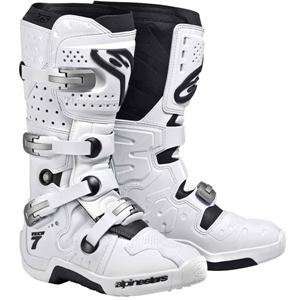   White Vented Motocross Boots MX (Size US 7 3410 0715) Automotive