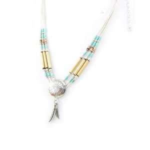  Silver necklace Navajos turquoise. Jewelry