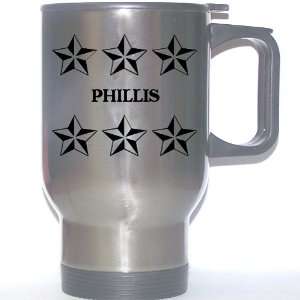  Personal Name Gift   PHILLIS Stainless Steel Mug (black 