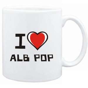  Mug White I love Alb Pop  Music