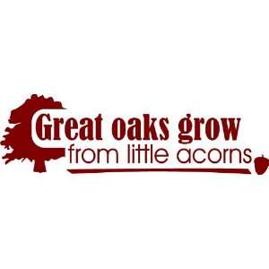 Great Oaks grow from Little Acornsdecal   selected 