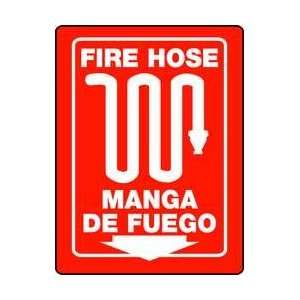 Safety Sign,fire Hose Bilingual V   ZING  Industrial 