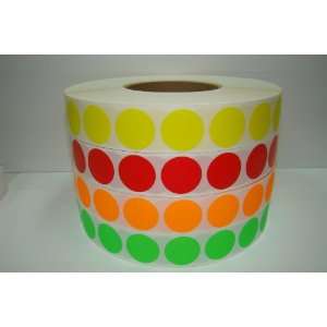   inch Round Green Thermal Transfer Labels Stickers