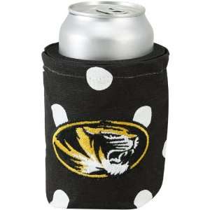  NCAA Missouri Tigers Black Polka Dot Canvas Can Coolie 