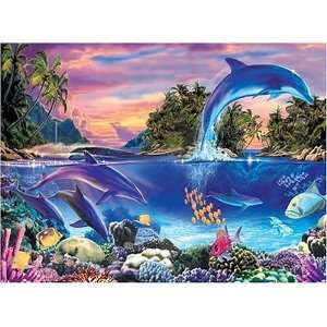  Dolphin Paradise   1000 Pc. Glow Puzzle Toys & Games