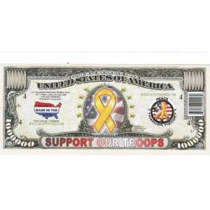  1,000,000 SUPPORT OUR TROOPS     NOVELTY MONEY Everything 