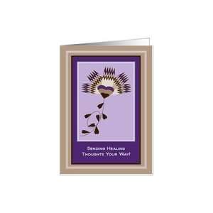  Healing Thoughts    Jacobeanesque Flowers Card Health 