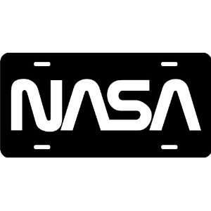  Nasa   Worm Logo Auto License Plate Black 