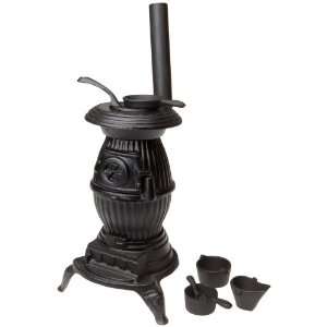  Old Mountain 10141 Black Mini Pot Belly Stove Set, with 