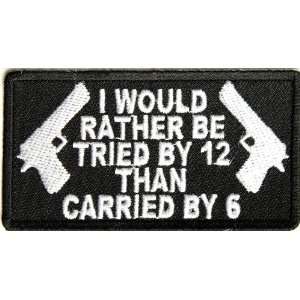   25x1.75 inch, small embroidered iron on 2nd amendment gun rights patch