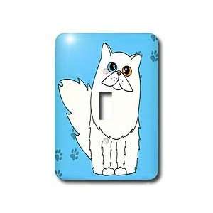 Janna Salak Designs Cats   White Odd Eyed Long haired / Persian Cat 