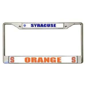 Caseys Distributing 9474639225 Syracuse Orange Chrome License Plate 