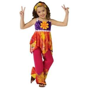  Fun World FW121212 M Girls Tie Dye Hippie Costume Size 