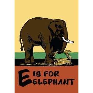  Vintage Art E is for Elephant   12429 6