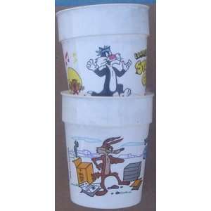  Looney Tune Arby`s Kids Meal Cups With Stickers Featuring 