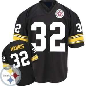  Pittsburgh Steelers #32 Harris Jersey Black Mitchell and 