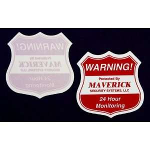  Security Warning Sticker, Front Adhesive 2 for 1.00 