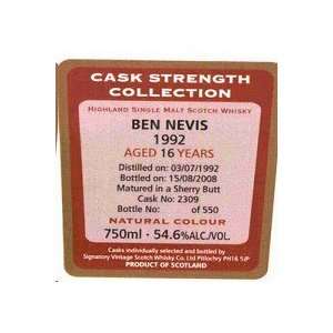  Ben Nevis Single Malt 1992 16yr Cask Strength Collection 