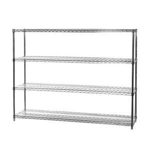  SI 18d x 72w x 72h Chrome Wire Shelving Unit with Four 
