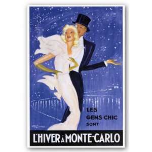  LHiver a Monte Carlo   Serigraph by Jean Gabriel Domergue 