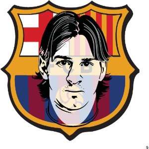  Barcelona and Messi sticker vinyl decal 5 x 5 