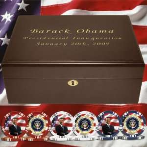  President Obama 500 pc 11.5g Poker Chip Set w/ case 
