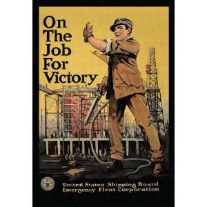  On the Job for Victory 28x42 Giclee on Canvas