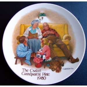   Csatari Grandparent Plate 1980, The Bedtime Story 