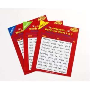 Magnetic First Grade Learning / Educational Words 3 pack (Age 5 7 Year 