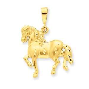    14k Horse Pendant   Measures 33.1x24.5mm   JewelryWeb Jewelry