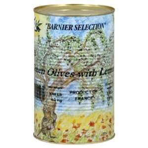 Barriers Green Olives with Lemon, 5.5 Pound Can  Grocery 