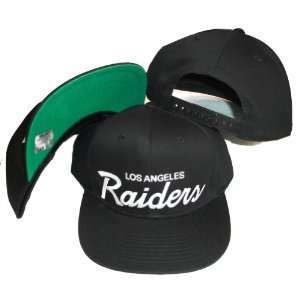  Los Angeles Raiders Black Plastic Snapback Adjustable 