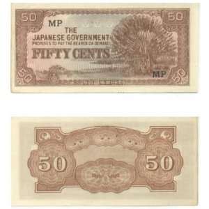  Malaya ND (1942) 50 Cents Japanese Invasion Money, Pick 