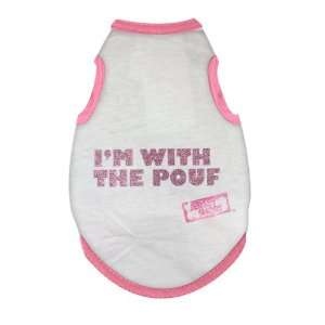  MTVs Jersey Shore Dog Shirt, Im With The Pouf, Pink, X 
