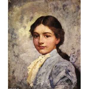 Hand Made Oil Reproduction   Frank Duveneck   32 x 40 inches   Girl in 