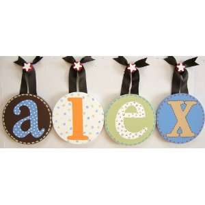  Alexs Hand Painted Round Wall Letters