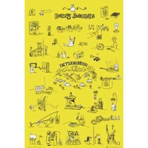  Humour Posters Bunny Suicides   Yellow   35.7x23.8 